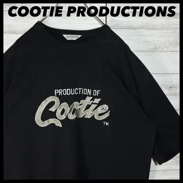 3469 cootie 쿠티 프로덕션 자수 로고 티셔츠 블랙
