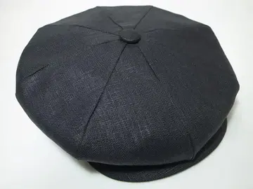 USA제 뉴욕 햇 새상품 Linen Newsboy 린넨 소재 블랙 XL
