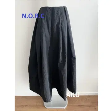N.O.R.C 나일론 롱 스커트 L 사이즈 3 블랙 55499
