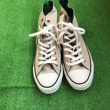 택 포함 새상품 CONVERSE 하이컷 스니커즈 베이지/그린