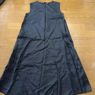 MUJI 린넨 원피스 블랙 M-L