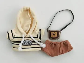 15cm 무속성 봉제 인형용 의류 후드티 세트