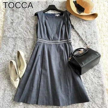 TOCCA 토카 사이즈 4 데님 라이크 슬리브리스 원피스