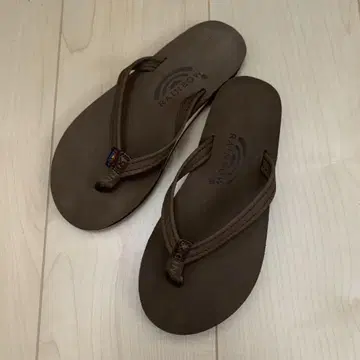 레인보우 샌들 내로우 스트랩 S 가죽