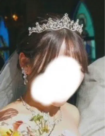 웨딩, 티아라, 목걸이, 크리스탈 드롭 귀찌 실버