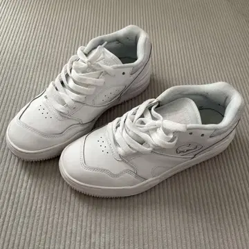 Lacoste 화이트 스니커즈 로우 탑