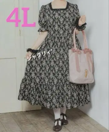 시마무라 아오키 미사코 토와르주이 원피스 플러스 사이즈 블랙 4L