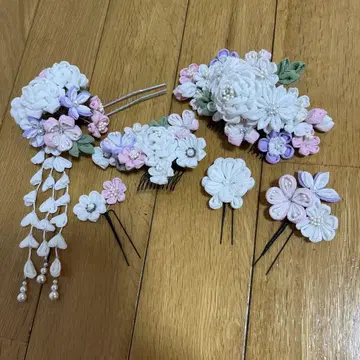 꽃 모티브 헤어 액세서리 세트 5종