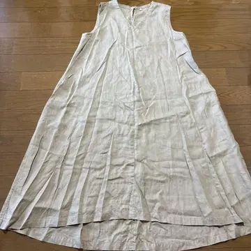 MUJI 린넨 원피스 베이지 L