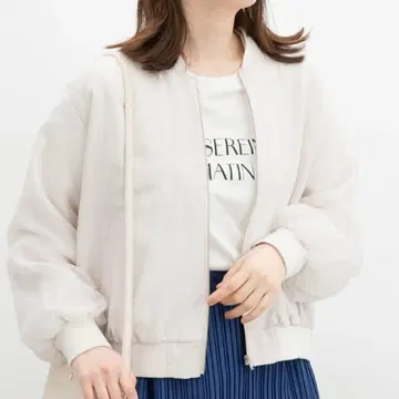 미사용 새상품 Honeys 허니즈 시어 레이어드 블루종 그레이쉬 베이지