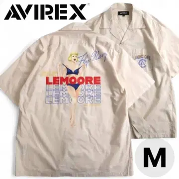 AVIREX 아비렉스 정가 1만 엔 핀업걸 반팔 셔츠 M