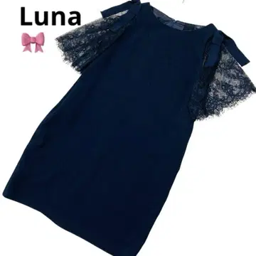Luna 루나 레이스 리본 원피스 드레스 블랙
