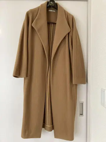 베이지 울 롱 코트