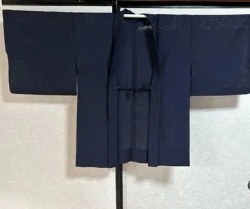 쇼와 레트로 겉옷 여름 겉옷 쉬어 시스루 얇은 소재 레이스 네이비