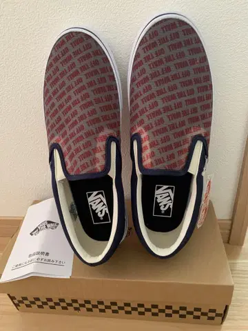 Vans 슬립온 레드/네이비