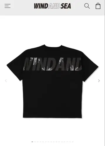 WIND AND SEA 팜 트리 로고 티셔츠 블랙 XL