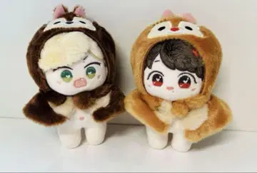 즉시 발송 10cm 망토 코트 2개 봉제 인형 옷 갈아입기 (칩과 데일)