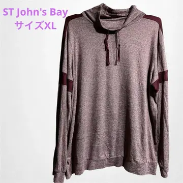 ST John's Bay XL 버건디 긴팔 티셔츠