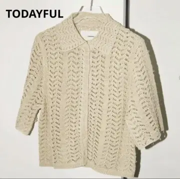 새상품급 TODAYFUL 레이스 니트 셔츠 레이스 니트 셔츠