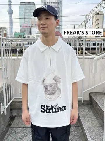 FREAK'S STORE 코알라 애니멀 사우나 하프 지퍼 TEE