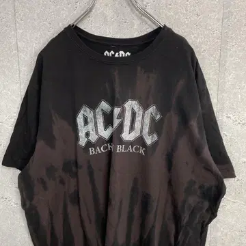ACDC 밴드 뮤직 프린트 타이다이 티셔츠 2XL