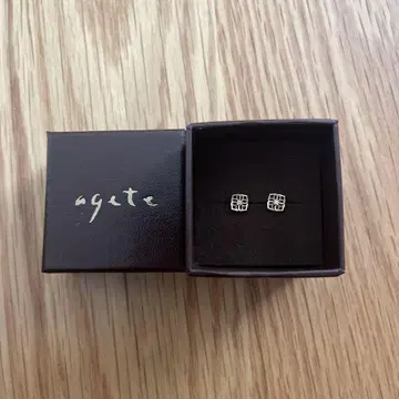 agete K10 다이아몬드 귀걸이