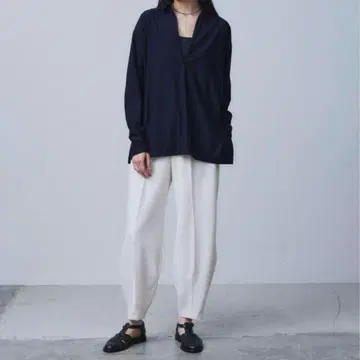 스터닝 루어 피케 벌룬 팬츠 커브 팬츠 화이트 1