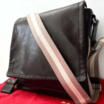 BALLY 숄더백 트레스포 메신저 올 가죽 브라운