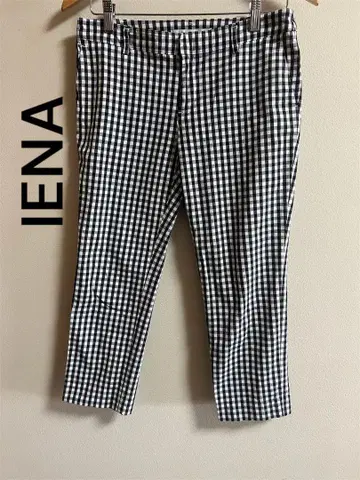 IENA 깅엄 체크 팬츠 40