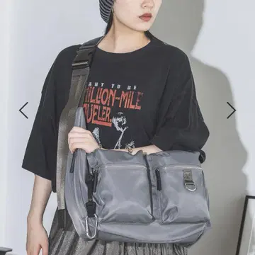 지나시스 나일론 더블 포켓 바디 백 새상품 백 숄더백