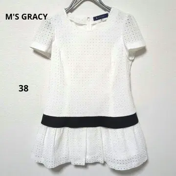 엠즈 그레이시 화이트 플레어 탑 레이스 38 튜닉 여름