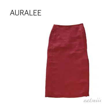 AURALEE 오라리 . 프랑스 린넨 슬릿 타이트 스커트