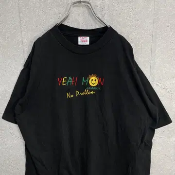 MAGIC TEES 90s 싱글 스티치 자수 블랙 티셔츠 2XL