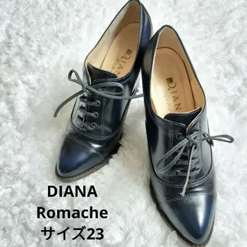 DIANA Romache 레이스업 힐 로퍼 네이비 23