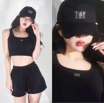 다리치 신상품 크리스탈 로고 캡 블랙 모자