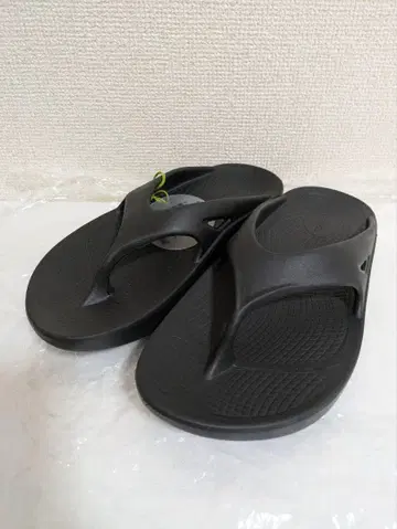 미사용 우포스 리커버리 샌들 블랙 24cm