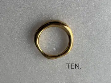 TEN. 925 골드 웨이브 반지 볼륨 반지