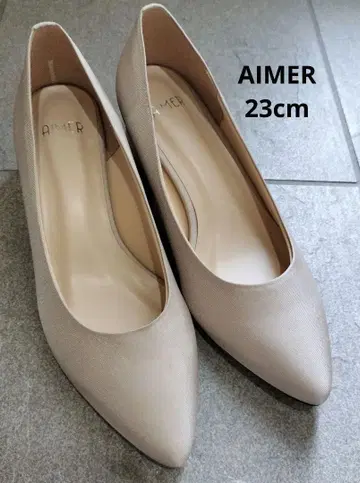 AIMER 베이지 스틸레토 펌프스