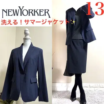 빅 사이즈! 뉴요커 세탁 가능한 썸머 자켓 13 다크 네이비 직물 XL