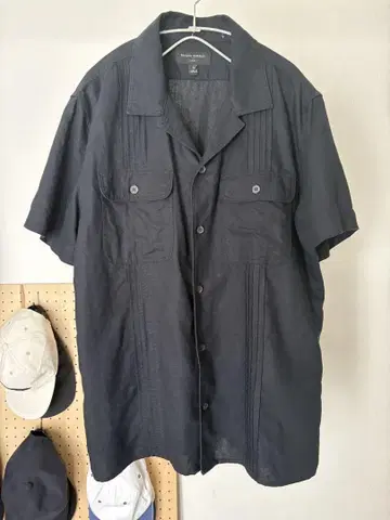BANANA REPUBLIC 쿠바 셔츠 린넨 M 블랙