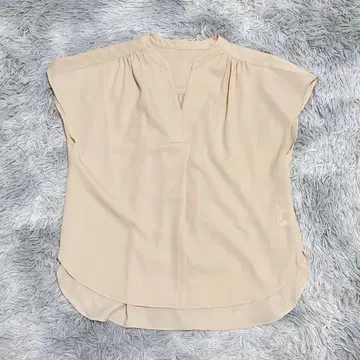 ROPE 여성용 블라우스 S 슬리브리스 V 넥 베이지 일본제