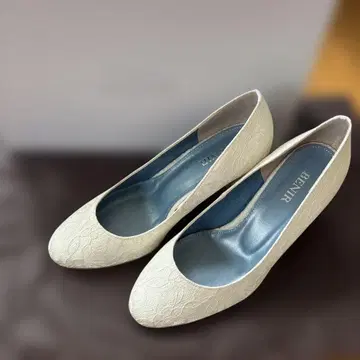 브라이덜 펌프스 아이보리 레이스 힐 7cm BENIR