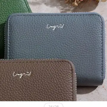 Ungrid 아코디언 주름 접이식 지갑 블루 그레이  거의 새상품