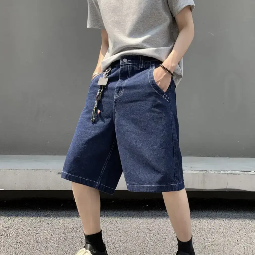 ■SATUR■ Gabon denim bermuda pants light blue SA252UHT01LB SATUR | 세터 | 가봉 데님 버뮤다 팬츠 라이트 블루