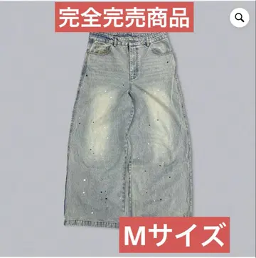 센티미터 자 페인트 가방 넉넉한 데님