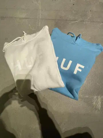 HUF 후드티 화이트 블루 2개 세트