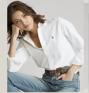 폴로 랄프로렌 코튼 긴팔 셔츠 XS 슬림 핏