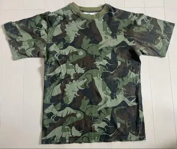 90's~00's USA제 쥬라기 공원 카모 무늬 티셔츠 사이즈 S
