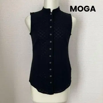MOGA 슬리브리스 레이스 블라우스