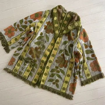 Vintage 꽃무늬 파일 자켓